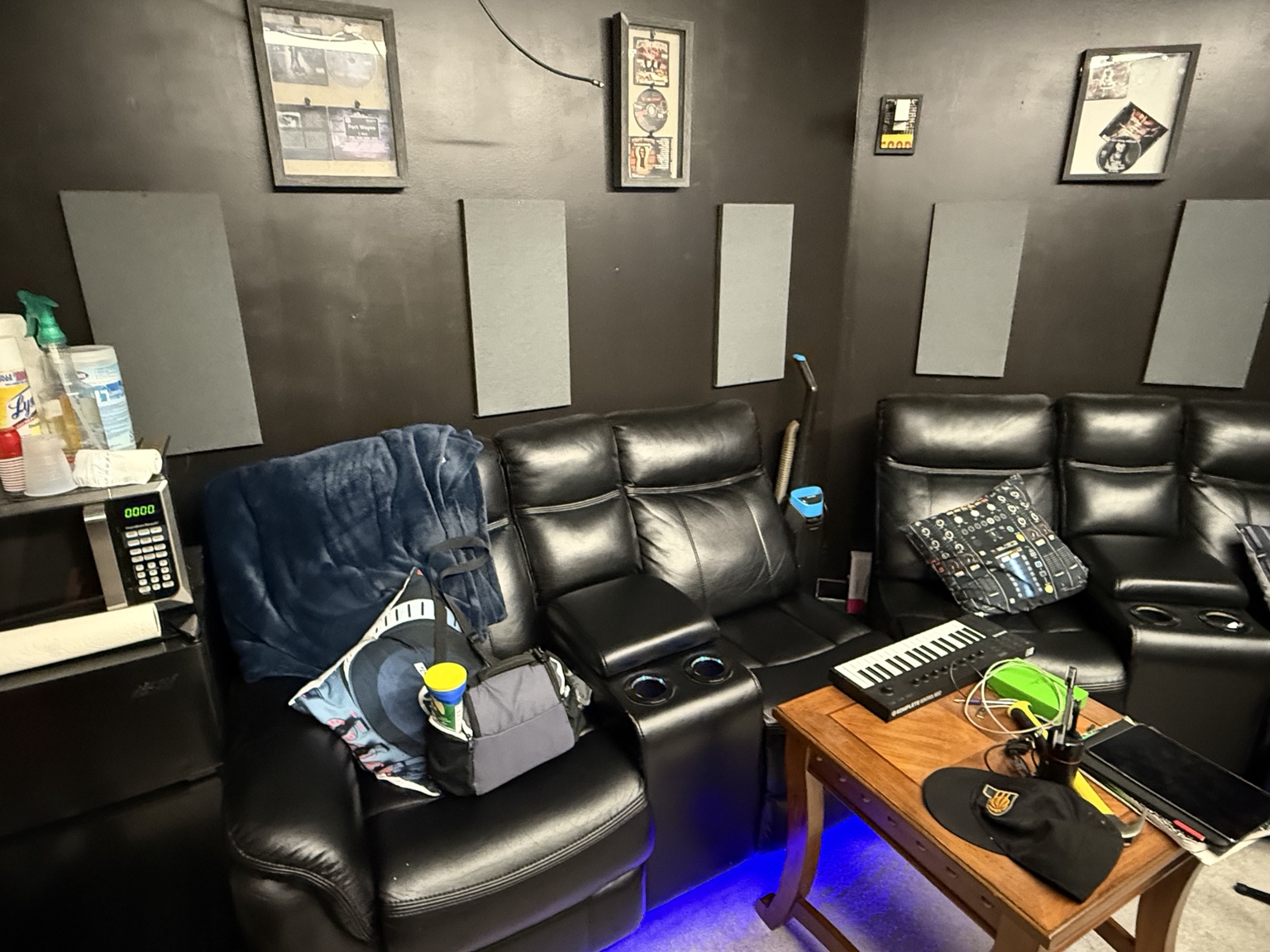 Wrath Studio lounge seating and keyboard